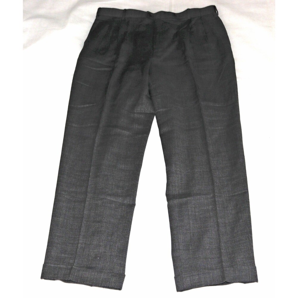 Zanella Bennett Men's Dress Slacks 111683 Pleated Cuffed Trousers Pants Size 38
